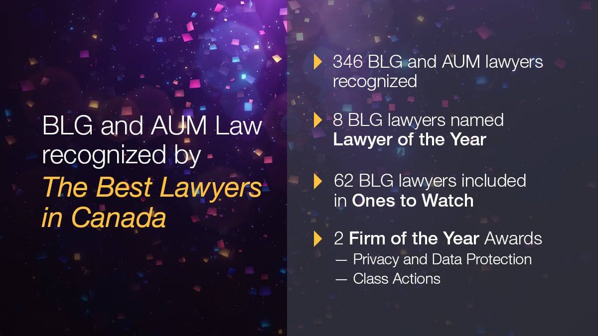Best lawyers in Canada 2024 BLG