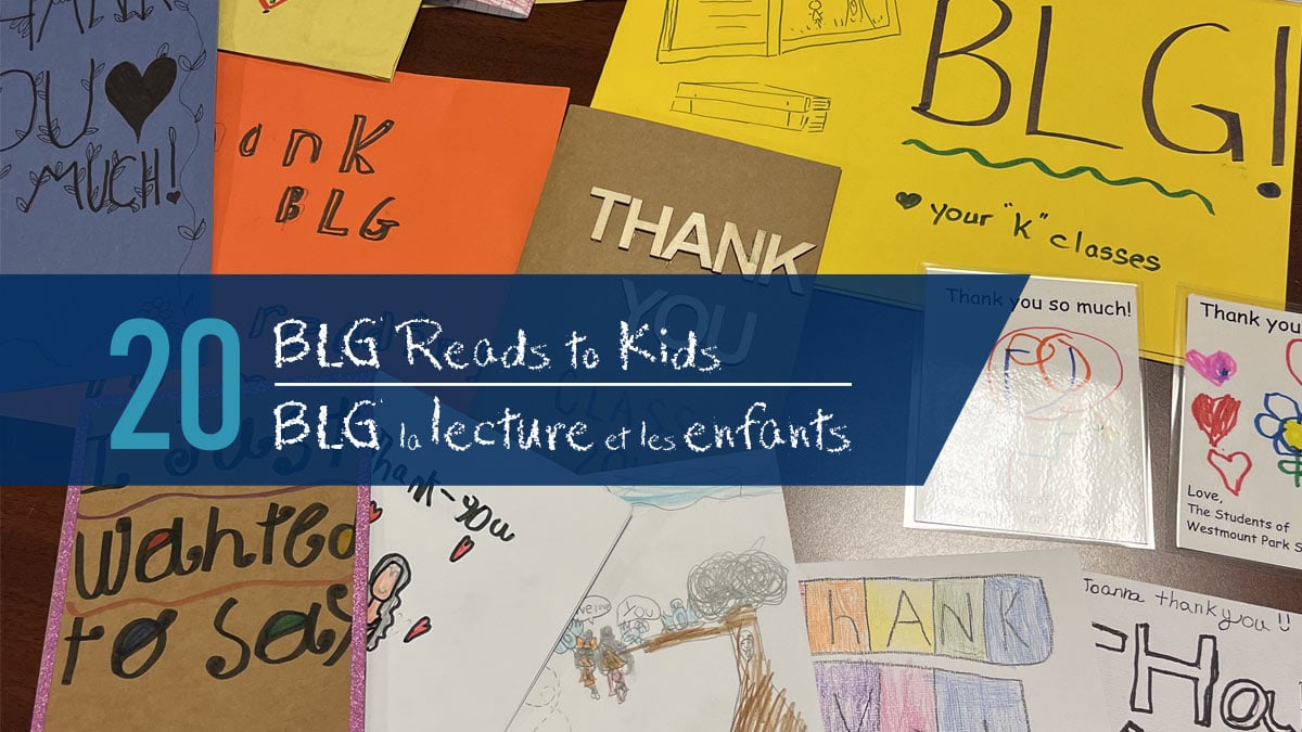 BLG Reads to Kids supports hands-on children’s literacy since 2003