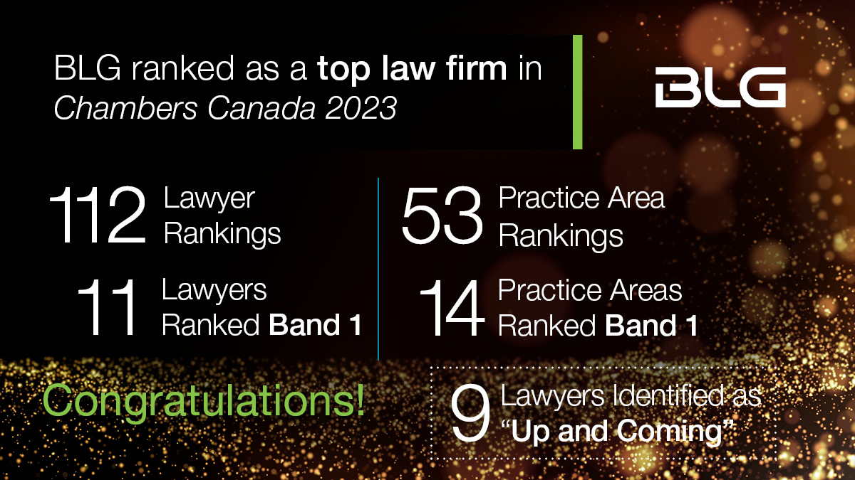 BLG recognized as a top law firm by Chambers Canada | BLG