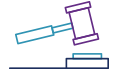 Icon of a gavel | Icône d'un marteau