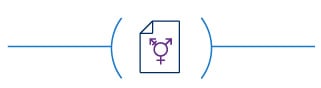 Transgender symbol on document | Symbole transgenre sur le document
