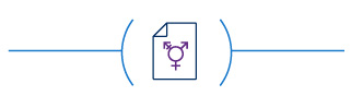 Transgender symbol on document | Symbole transgenre sur le document