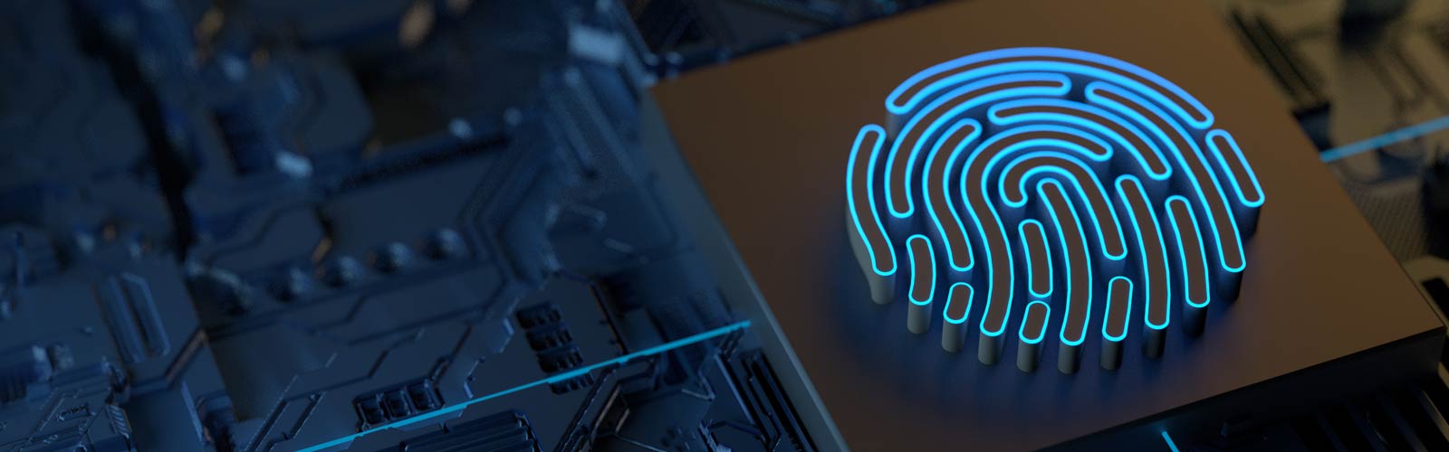 Digital components in shape of fingerprint