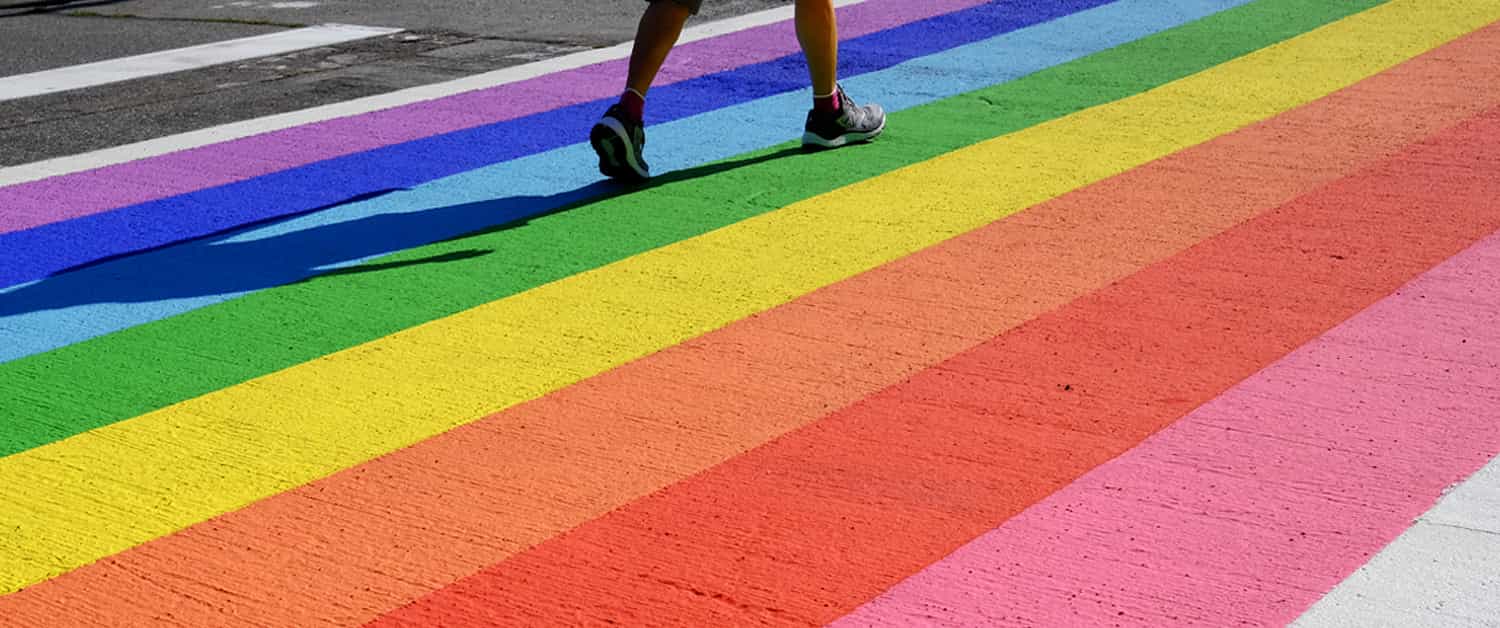 Pride flag crosswalk