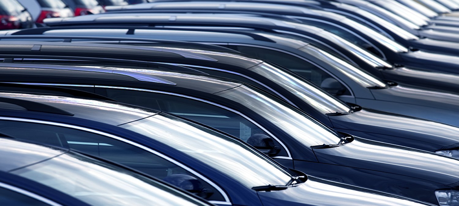 row of parked cars