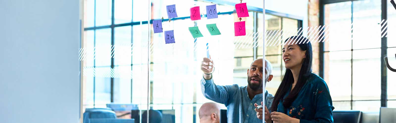 Professionals in a brainstorm meeting