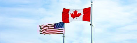 Canada and United States flags