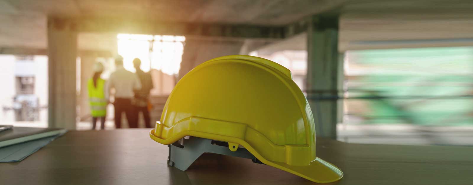 Construction helmet and engineers